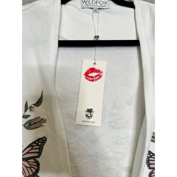Wildfox BRIDE‎ Open Front Robe Cardigan Duster Size S Floral Butterfly Bohemian - Picture 3 of 7